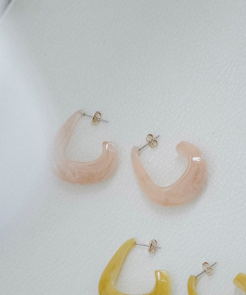 FREE'S MART(フリーズマート)の「ペールカラーピアス(ピアス(両耳用)・レディース・ピンク/ライトグリーン・フリ-)」の2枚目の写真