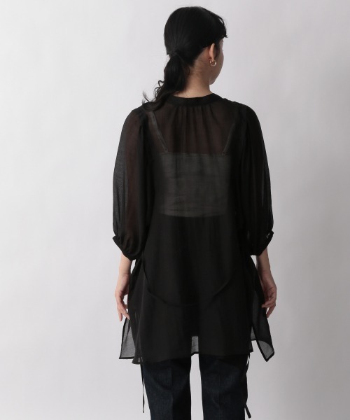 LOWRYS FARM（ローリーズファーム）の「２ＷＡＹソデタックブラウス６Ｓ　949148（シャツ/ブラウス・レディース・オフホワイト/ブラック/グリーン・FREE）」の7枚目の写真