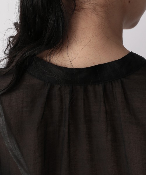 LOWRYS FARM（ローリーズファーム）の「２ＷＡＹソデタックブラウス６Ｓ　949148（シャツ/ブラウス・レディース・オフホワイト/ブラック/グリーン・FREE）」の9枚目の写真