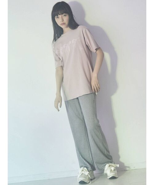 merry jenny（メリージェニー）の「フロッキーリボンTシャツ（Tシャツ/カットソー・レディース・ブラック/オフホワイト/ピンク・FREE）」の11枚目の写真