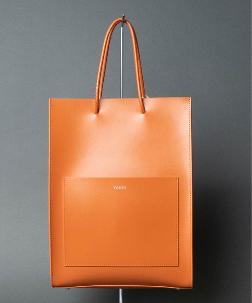 YAHKI（ヤーキ）の「【 YAHKI / ヤーキ 】 W FACE LEATHER TOTE / SHOLDER BAG 2wayレザーバッグ（トートバッグ・レディース・ブラック/ベージュ/オレンジ・FREE）」の3枚目の写真