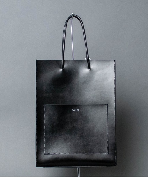 YAHKI（ヤーキ）の「【 YAHKI / ヤーキ 】 W FACE LEATHER TOTE / SHOLDER BAG 2wayレザーバッグ（トートバッグ・レディース・ブラック/ベージュ/オレンジ・FREE）」の2枚目の写真