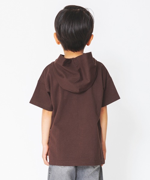 CONVERSE(コンバース)の「【CONVERSE/コンバース】フード付き半袖Tシャツ(Tシャツ/カットソー・キッズ・ネイビー/ブラウン・110cm/100cm/120cm/130cm/140cm)」の19枚目の写真