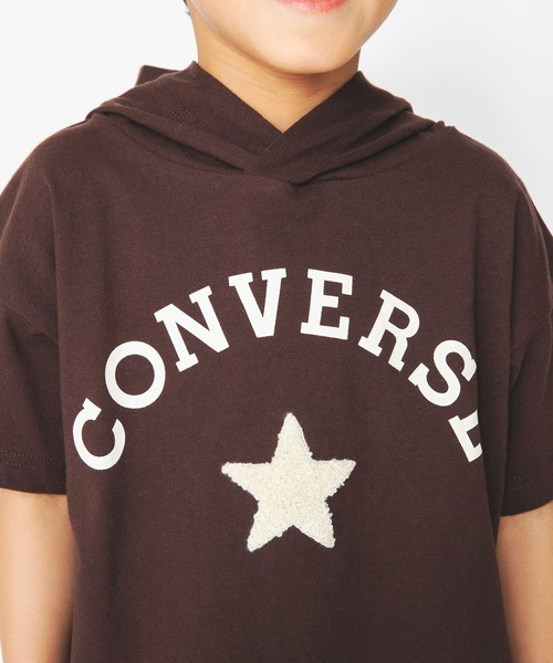 CONVERSE(コンバース)の「【CONVERSE/コンバース】フード付き半袖Tシャツ(Tシャツ/カットソー・キッズ・ネイビー/ブラウン・110cm/100cm/120cm/130cm/140cm)」の15枚目の写真