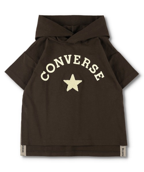 CONVERSE(コンバース)の「【CONVERSE/コンバース】フード付き半袖Tシャツ(Tシャツ/カットソー・キッズ・ネイビー/ブラウン・110cm/100cm/120cm/130cm/140cm)」の13枚目の写真