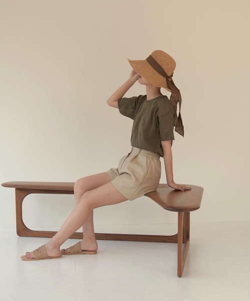 Amiur（エミレ）の「lady like straw hat（ハット・レディース・ベージュ/ブラウン・FREE）」の20枚目の写真