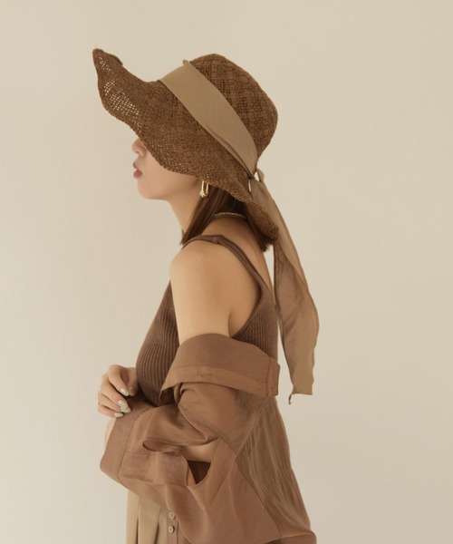 Amiur（エミレ）の「lady like straw hat（ハット・レディース・ベージュ/ブラウン・FREE）」の19枚目の写真