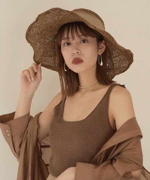Amiur（エミレ）の「lady like straw hat（ハット・レディース・ベージュ/ブラウン・FREE）」の18枚目の写真