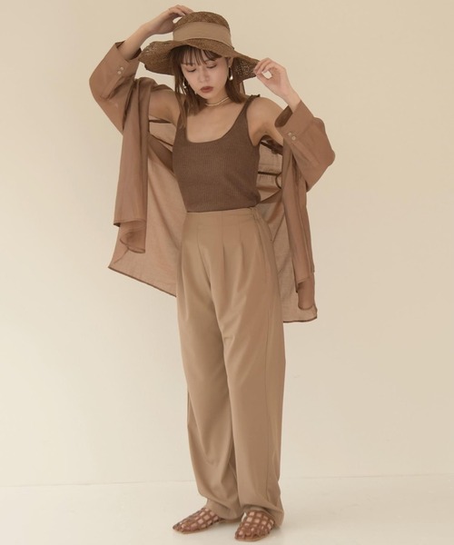 Amiur（エミレ）の「lady like straw hat（ハット・レディース・ベージュ/ブラウン・FREE）」の6枚目の写真