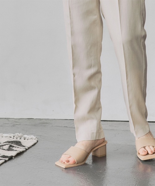 titivate（ティティベイト）の「ｾﾝﾀｰﾌﾟﾚｽ麻混ﾃｰﾊﾟｰﾄﾞﾊﾟﾝﾂ（その他パンツ・レディース・イエロー/ネイビー/ライトベージュ/レッド・S/L/M）」の5枚目の写真