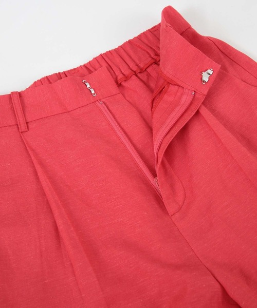 titivate（ティティベイト）の「ｾﾝﾀｰﾌﾟﾚｽ麻混ﾃｰﾊﾟｰﾄﾞﾊﾟﾝﾂ（その他パンツ・レディース・イエロー/ネイビー/ライトベージュ/レッド・S/L/M）」の10枚目の写真