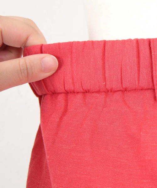 titivate（ティティベイト）の「ｾﾝﾀｰﾌﾟﾚｽ麻混ﾃｰﾊﾟｰﾄﾞﾊﾟﾝﾂ（その他パンツ・レディース・イエロー/ネイビー/ライトベージュ/レッド・S/L/M）」の16枚目の写真