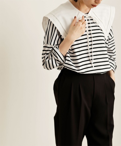 titivate（ティティベイト）の「レースデザインビッグセーラーカラー/付け襟（付け襟・レディース・ホワイト/ブラック・F）」の7枚目の写真