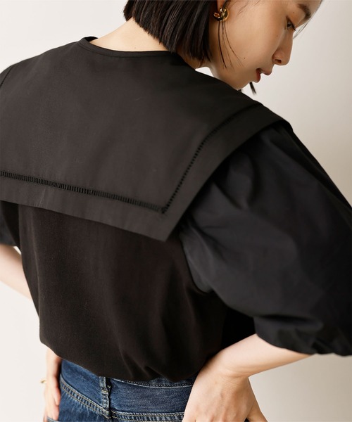 titivate（ティティベイト）の「レースデザインビッグセーラーカラー/付け襟（付け襟・レディース・ホワイト/ブラック・F）」の11枚目の写真