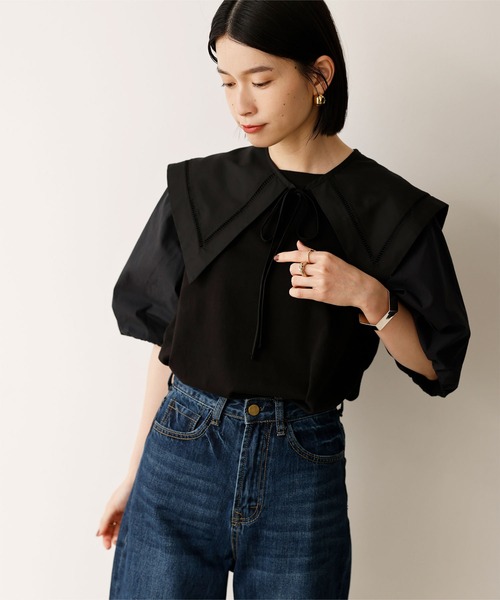 titivate（ティティベイト）の「レースデザインビッグセーラーカラー/付け襟（付け襟・レディース・ホワイト/ブラック・F）」の12枚目の写真