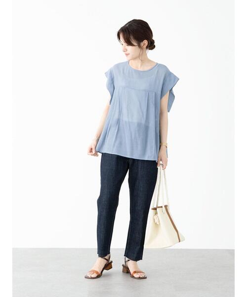 ELENCARE DUE(エレンカーレデュエ)の「・ELENCARE DUE ヨウリュウフレンチブラウス*(シャツ/ブラウス・レディース・ブラック/ブルー/ピンク/オフホワイト・FREE)」の16枚目の写真