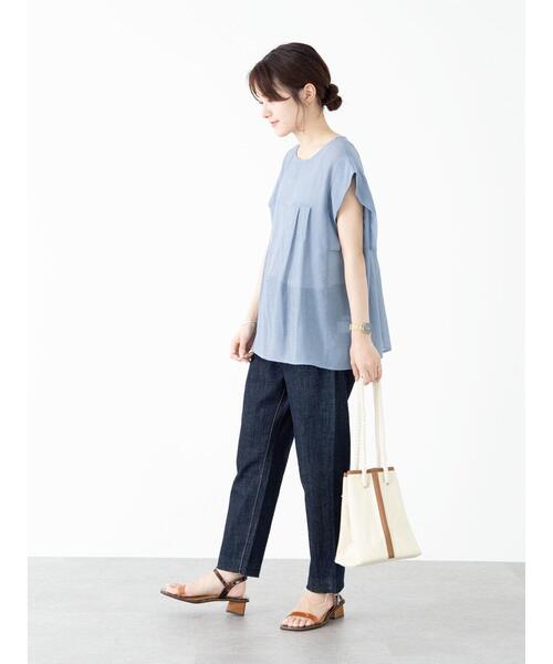 ELENCARE DUE(エレンカーレデュエ)の「・ELENCARE DUE ヨウリュウフレンチブラウス*(シャツ/ブラウス・レディース・ブラック/ブルー/ピンク/オフホワイト・FREE)」の15枚目の写真