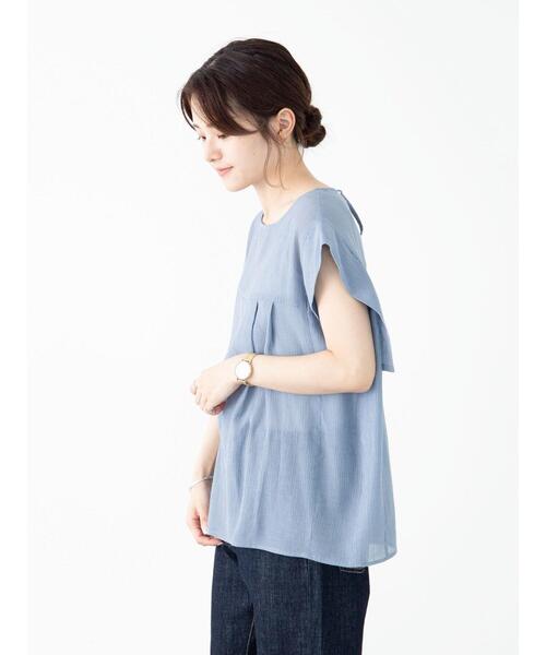 ELENCARE DUE(エレンカーレデュエ)の「・ELENCARE DUE ヨウリュウフレンチブラウス*(シャツ/ブラウス・レディース・ブラック/ブルー/ピンク/オフホワイト・FREE)」の13枚目の写真