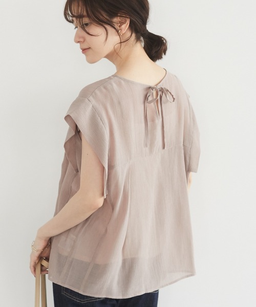 ELENCARE DUE(エレンカーレデュエ)の「・ELENCARE DUE ヨウリュウフレンチブラウス*(シャツ/ブラウス・レディース・ブラック/ブルー/ピンク/オフホワイト・FREE)」の4枚目の写真