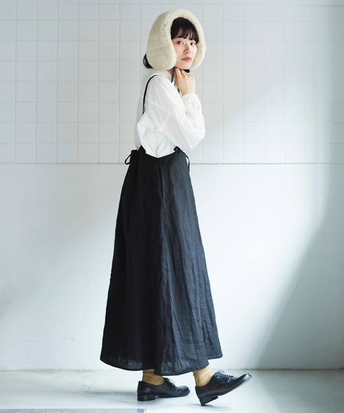 bulle de savon（ビュルデサボン）の「ラビットファー　みみあてマフラー（イヤーマフ・レディース・グレー/キナリ・FREE）」の15枚目の写真