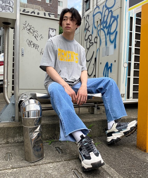 Figments（フィグメンツ）の「グラデーションフリンジデニムパンツ（デニムパンツ・レディース・ライトインディゴブルー・SMALL/MEDIUM/LARGE）」の13枚目の写真