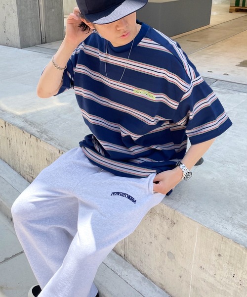 WHO'S WHO gallery(フーズフーギャラリー)の「【KOOKY'N/クーキー】ボーダーTEE(Tシャツ/カットソー・メンズ・ブラック/グリーン/ブラウン/ネイビー/アッシュグレー・FREE)」の5枚目の写真