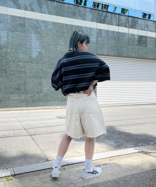 WHO'S WHO gallery(フーズフーギャラリー)の「【KOOKY'N/クーキー】ボーダーTEE(Tシャツ/カットソー・メンズ・ブラック/グリーン/ブラウン/ネイビー/アッシュグレー・FREE)」の12枚目の写真