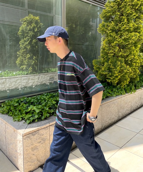 WHO'S WHO gallery(フーズフーギャラリー)の「【KOOKY'N/クーキー】ボーダーTEE(Tシャツ/カットソー・メンズ・ブラック/グリーン/ブラウン/ネイビー/アッシュグレー・FREE)」の15枚目の写真