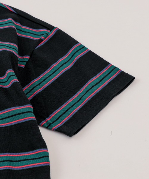 WHO'S WHO gallery(フーズフーギャラリー)の「【KOOKY'N/クーキー】ボーダーTEE(Tシャツ/カットソー・メンズ・ブラック/グリーン/ブラウン/ネイビー/アッシュグレー・FREE)」の21枚目の写真