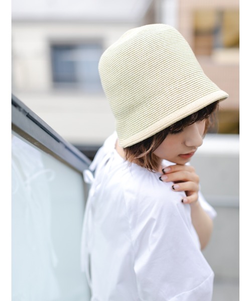 fifth（フィフス）の「横編みバケットハット（ハット・レディース・ブラック/ベージュ・FREE）」の2枚目の写真
