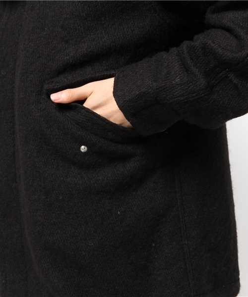 Lui's(ルイス)の「Lui's ドロップショルダーウールモッズコート(その他アウター・メンズ・ブラック/チャコールグレー・FREE)」の5枚目の写真
