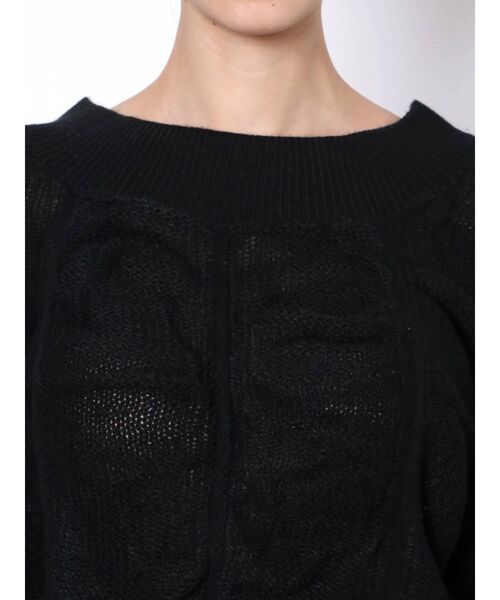 EMODA（エモダ）の「ワイドドレープニット（ニット/セーター・レディース・ブラック/ブルー/アイボリー/キャメル・FREE）」の21枚目の写真