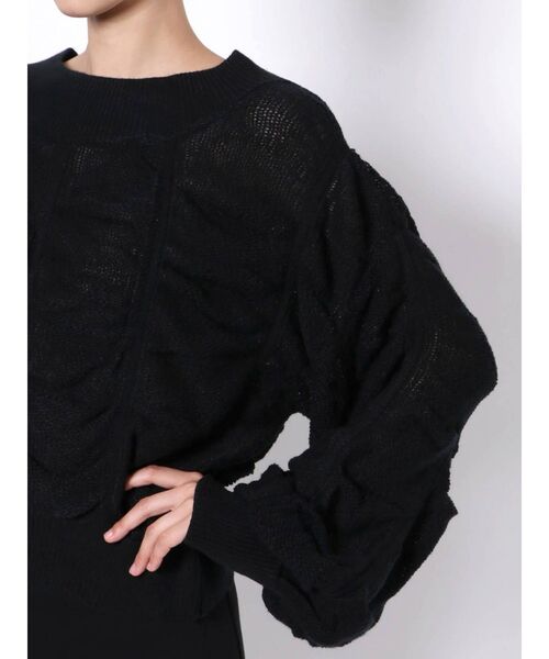 EMODA（エモダ）の「ワイドドレープニット（ニット/セーター・レディース・ブラック/ブルー/アイボリー/キャメル・FREE）」の22枚目の写真