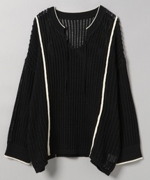 JEANASIS | バイカラーメッシュ2WAYプルオーバー/956642(ニット/セーター)