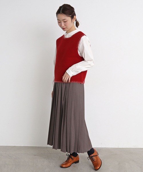 aimer le mieux（エメルミュー）の「△aimer　T/Rプリーツスカート（スカート・レディース・ブラック/ブラウン/グレー・FREE）」の5枚目の写真