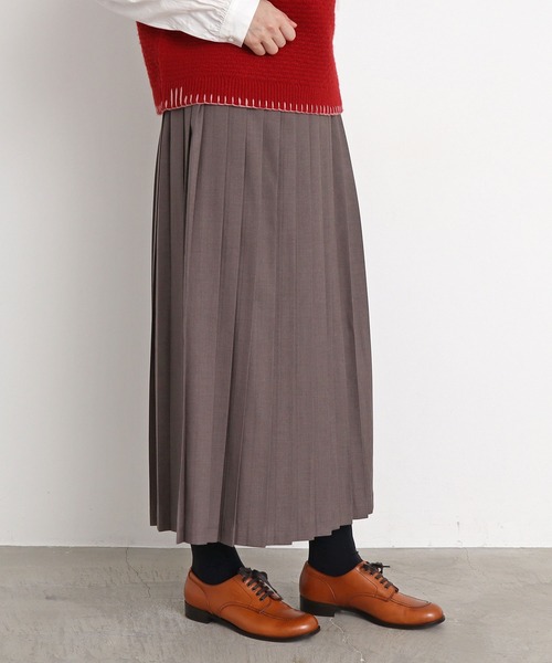 aimer le mieux（エメルミュー）の「△aimer　T/Rプリーツスカート（スカート・レディース・ブラック/ブラウン/グレー・FREE）」の6枚目の写真
