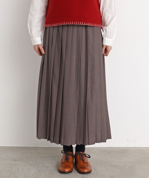 aimer le mieux（エメルミュー）の「△aimer　T/Rプリーツスカート（スカート・レディース・ブラック/ブラウン/グレー・FREE）」の4枚目の写真