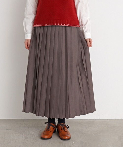 aimer le mieux（エメルミュー）の「△aimer　T/Rプリーツスカート（スカート・レディース・ブラック/ブラウン/グレー・FREE）」の9枚目の写真