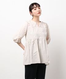 ehka sopo | レース衿チュニックブラウス(シャツ/ブラウス)