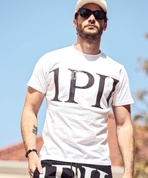 1PIU1UGUALE3 RELAX | 1PIU1UGUALE3 RELAX(ウノピゥウノウグァーレトレ)スパンコールビッグロゴ半袖Tシャツ(Tシャツ/カットソー)
