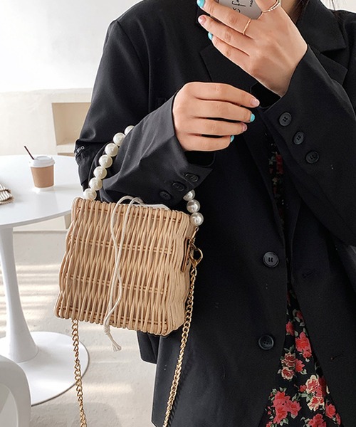 shopnikoniko（ショップニコニコ）の「パールハンドル バケツかごバッグ（かごバッグ・レディース・A/B/C・フリー）」の15枚目の写真