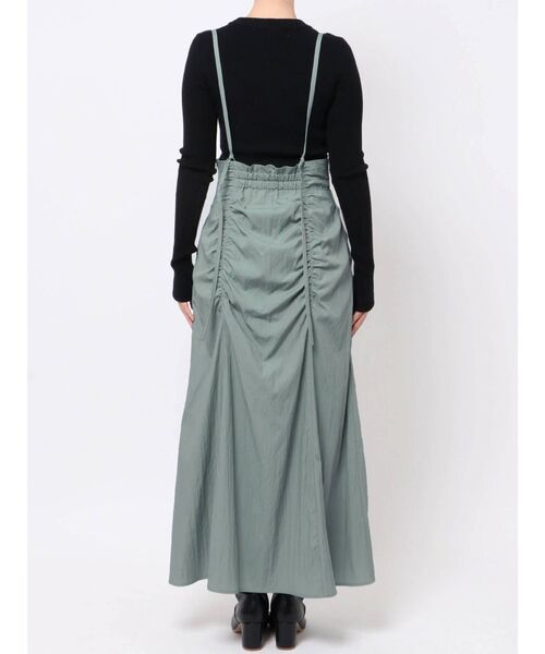 LAGUNAMOON（ラグナムーン）の「ウエストギャザーサスペンダースカート（スカート・レディース・ブラック/ブラウン/ミント・SMALL/MEDIUM）」の14枚目の写真