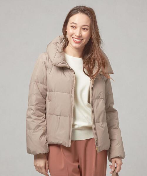 closet story（クローゼットストーリー）の「＜closet story（クローゼットストーリー）＞スムースタフタ ショート ダウン（ダウンジャケット/コート・レディース・ライム/ダークグレー/モカ・FREE）」の2枚目の写真