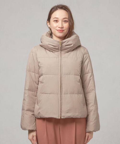 closet story（クローゼットストーリー）の「＜closet story（クローゼットストーリー）＞スムースタフタ ショート ダウン（ダウンジャケット/コート・レディース・ライム/ダークグレー/モカ・FREE）」の4枚目の写真