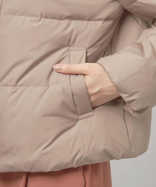 closet story（クローゼットストーリー）の「＜closet story（クローゼットストーリー）＞スムースタフタ ショート ダウン（ダウンジャケット/コート・レディース・ライム/ダークグレー/モカ・FREE）」の9枚目の写真