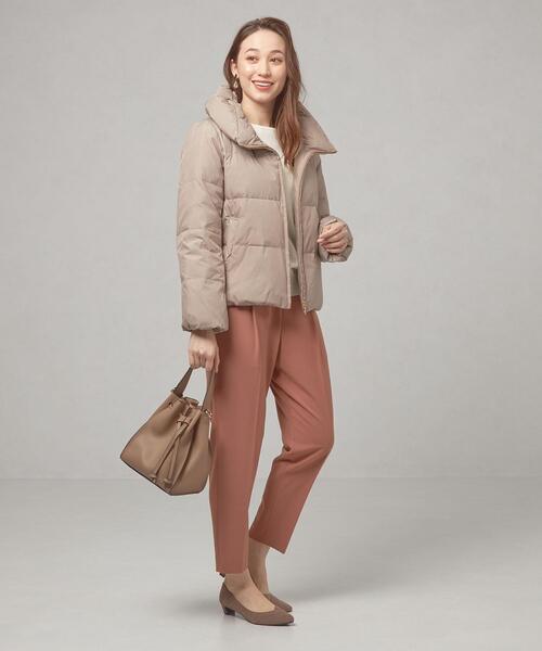 closet story（クローゼットストーリー）の「＜closet story（クローゼットストーリー）＞スムースタフタ ショート ダウン（ダウンジャケット/コート・レディース・ライム/ダークグレー/モカ・FREE）」の14枚目の写真