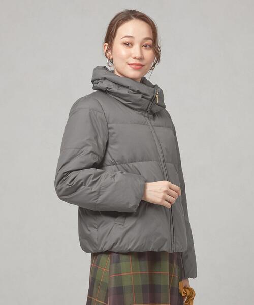 closet story（クローゼットストーリー）の「＜closet story（クローゼットストーリー）＞スムースタフタ ショート ダウン（ダウンジャケット/コート・レディース・ライム/ダークグレー/モカ・FREE）」の17枚目の写真