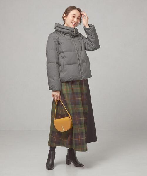 closet story（クローゼットストーリー）の「＜closet story（クローゼットストーリー）＞スムースタフタ ショート ダウン（ダウンジャケット/コート・レディース・ライム/ダークグレー/モカ・FREE）」の18枚目の写真