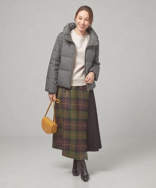 closet story（クローゼットストーリー）の「＜closet story（クローゼットストーリー）＞スムースタフタ ショート ダウン（ダウンジャケット/コート・レディース・ライム/ダークグレー/モカ・FREE）」の19枚目の写真