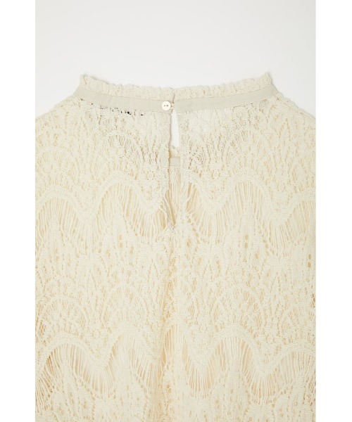 MOUSSY（マウジー）の「SCALLOPED LACE トップス（Tシャツ/カットソー・レディース・ブラック/アイボリー・FREE）」の3枚目の写真